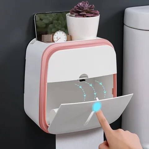 Distributeur de papier toilette avec compartiment de rangement multi-usages - La boutique secrète