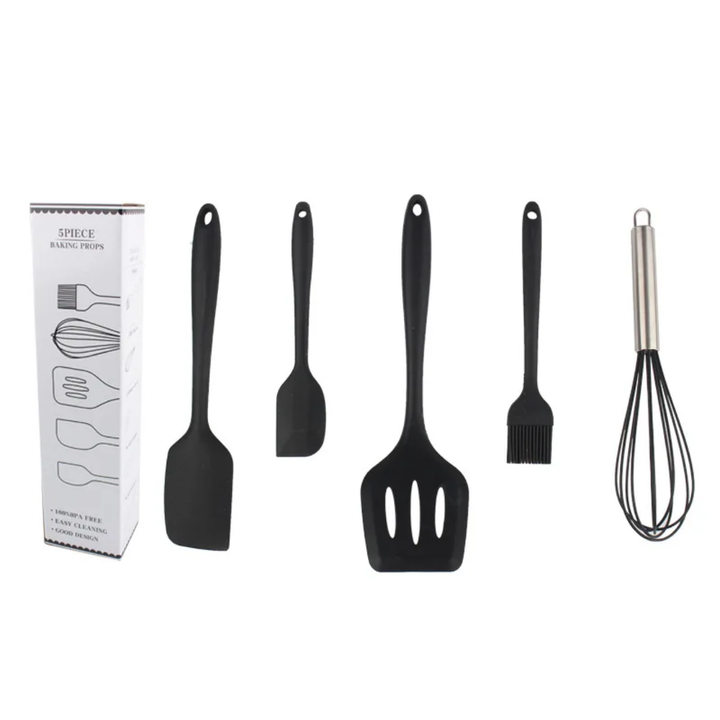 Ensemble ustensile de cuisine en silicone 5 pièces - La boutique secrète