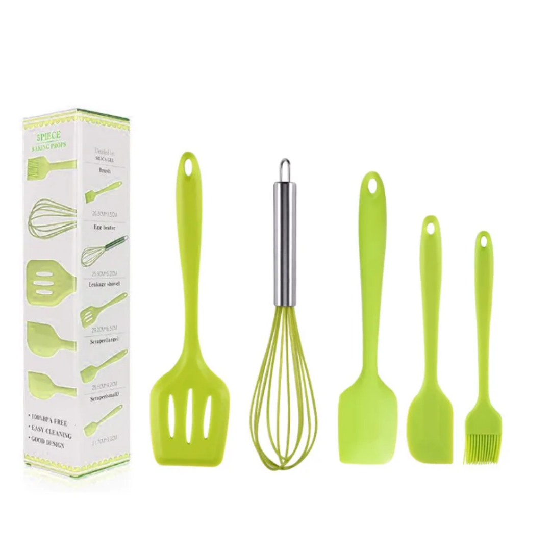 Ensemble ustensile de cuisine en silicone 5 pièces - La boutique secrète