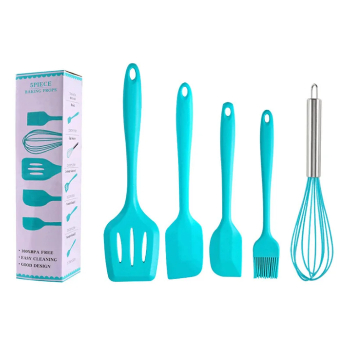 Ensemble ustensile de cuisine en silicone 5 pièces - La boutique secrète