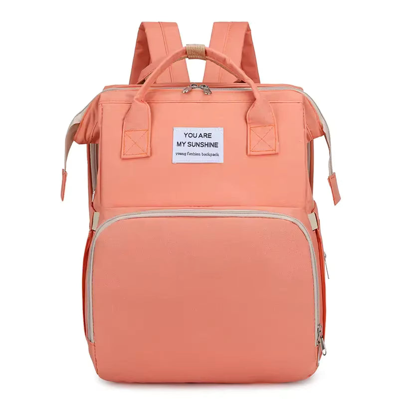 Sac à Langer Multifonction 3-en-1 avec Lit Bébé Intégré et Poches Isothermes