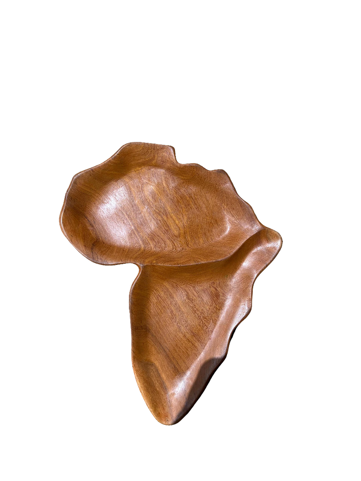 Plateau en Bois Forme Afrique – Élégance Artisanale et Authentique - La boutique secrète
