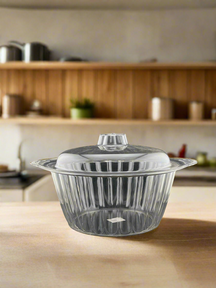 Plat en Acrylique Transparent avec Couvercle – Léger, Résistant et Élégant – 6L