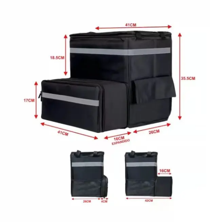 Sac de Livraison Isotherme avec Poche Extensible – Grande Capacité 41x35x26 cm