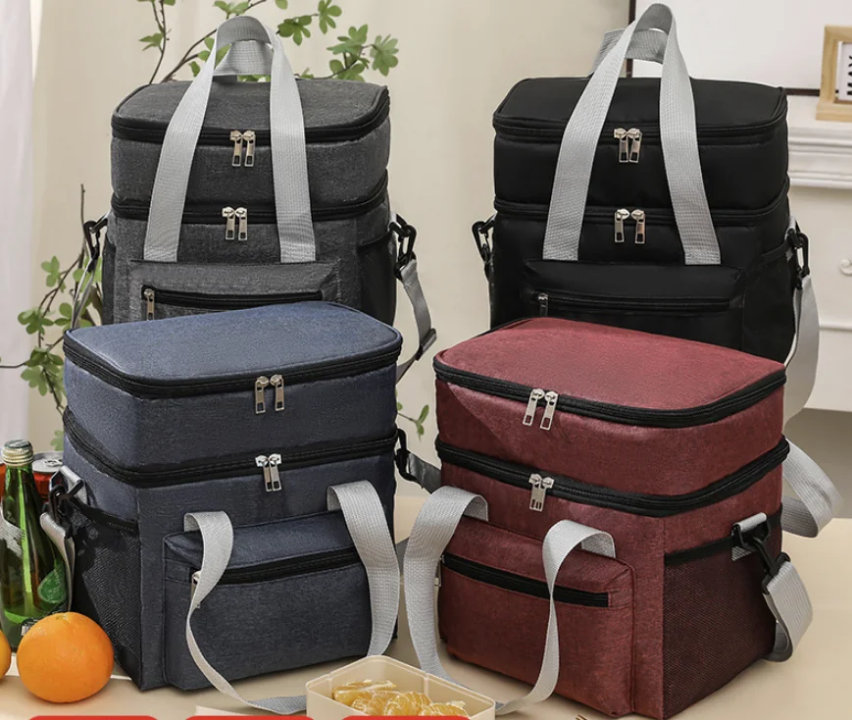 Sac Isotherme Double Compartiment Grande Capacité – Transport Facile pour Repas & Boissons