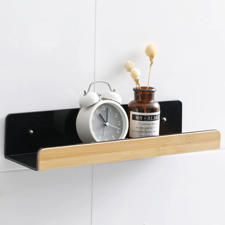 Étagère Murale de Salle de Bain – Design Bois & Métal, Vendue à l’unité