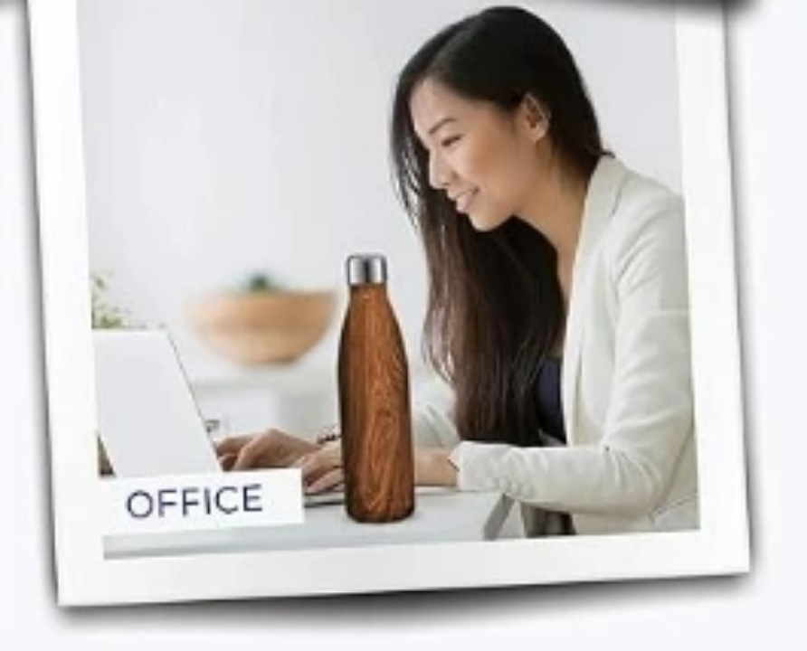 Gourde Isotherme Imitation Bois – Élégante & Incassable