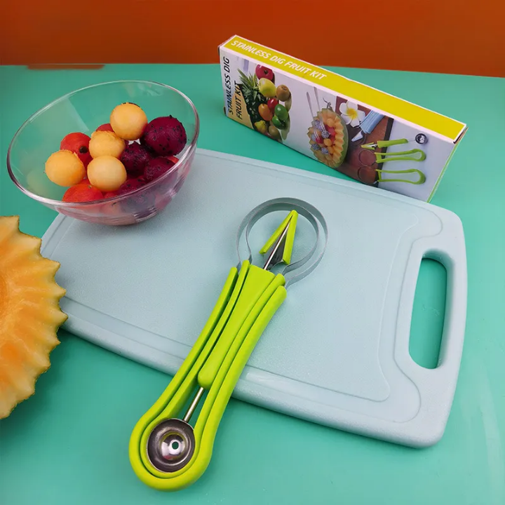 Kit d'Ustensiles pour Fruits - Ensemble 3 Pièces en Acier Inoxydable - La boutique secrète