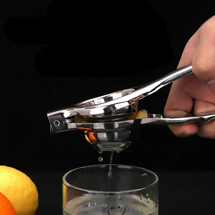 Presse-agrumes manuel en acier inoxydable - Extraction facile et rapide - La boutique secrète