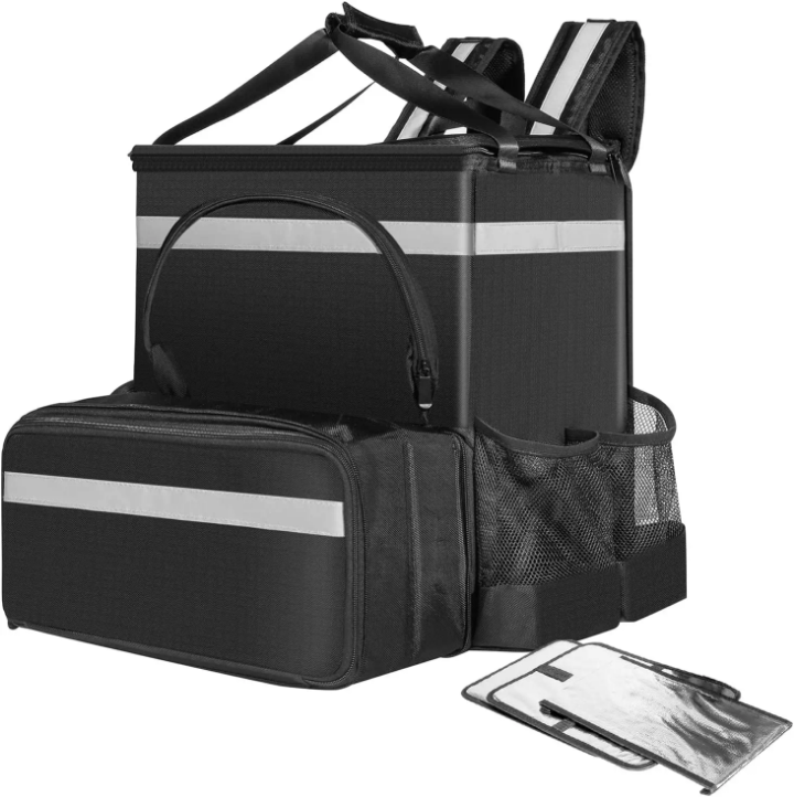 Sac de Livraison Isotherme avec Poche Extensible – Grande Capacité 41x35x26 cm