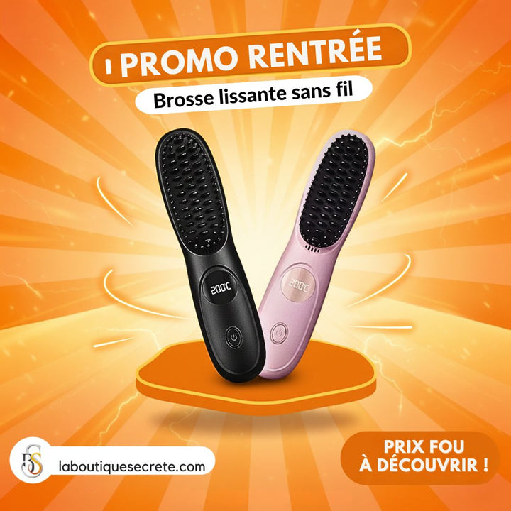 Mini Brosse Lissante Chauffante Sans Fil – Compacte & Portable (200°C)