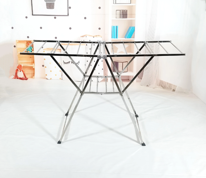 Séchoir à Linge Pliable en Acier Inoxydable – Grande Capacité & Gain de Place