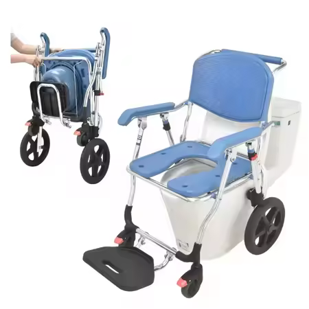 Chaise de transfert multifonctionnelle pliable avec pot intégré – Confort & mobilité