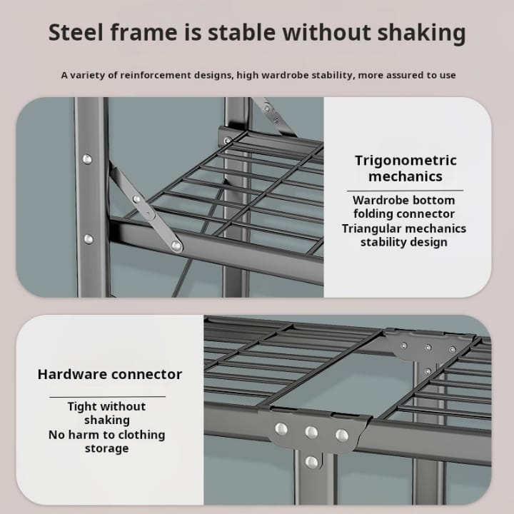 Armoire en Fer Pliable – Installation Rapide & Gain de Place