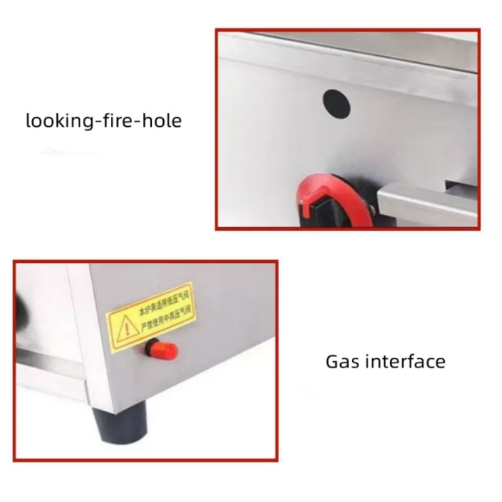 Machine 3-en-1 professionnelle à gaz : Plancha, Crêpière et Friteuse - La boutique secrète