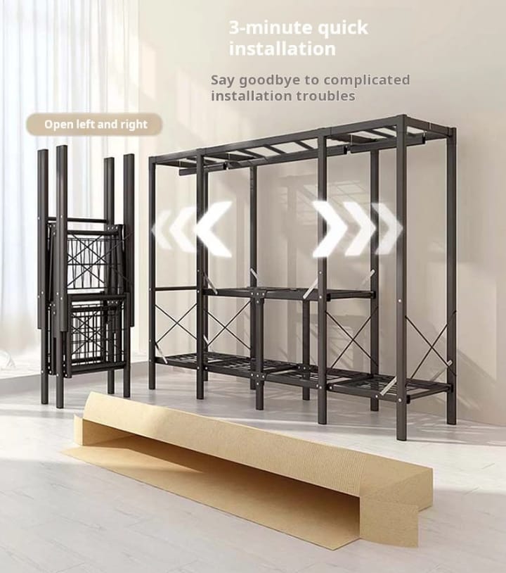 Armoire en Fer Pliable – Installation Rapide & Gain de Place