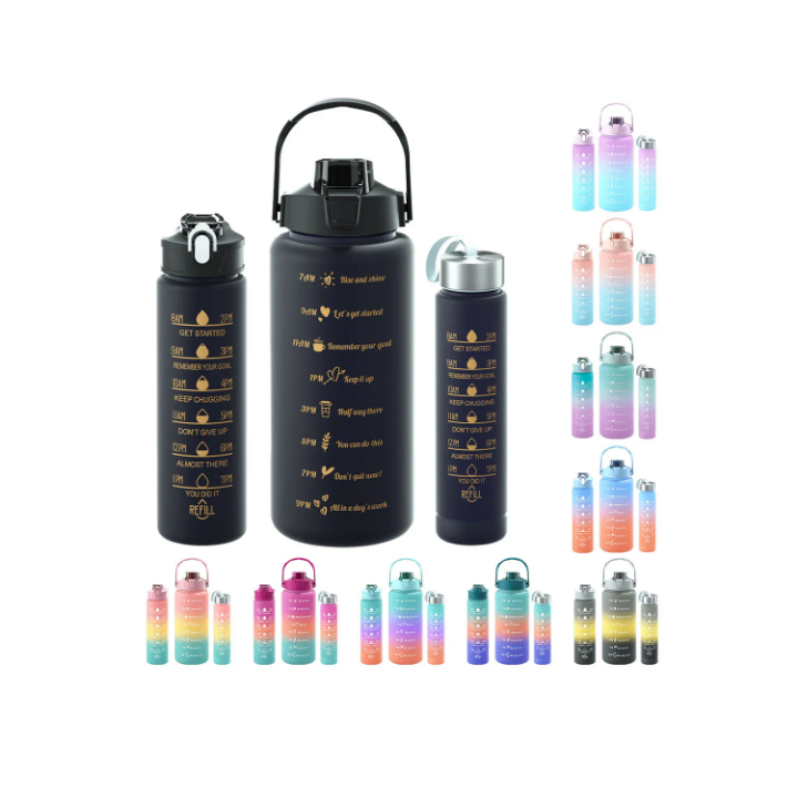 Lot de bouteille d'eau 3 en 1