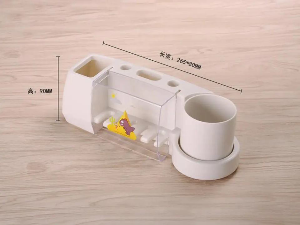 Organisateur mural multifonction salle de bain avec gobelet et tiroir – Design mignon