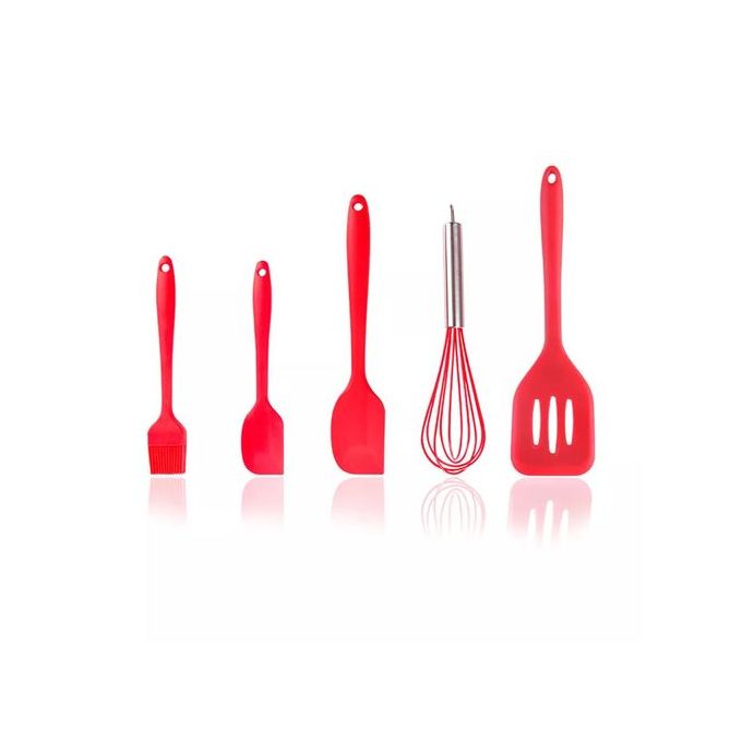 Ensemble ustensile de cuisine en silicone 5 pièces - La boutique secrète
