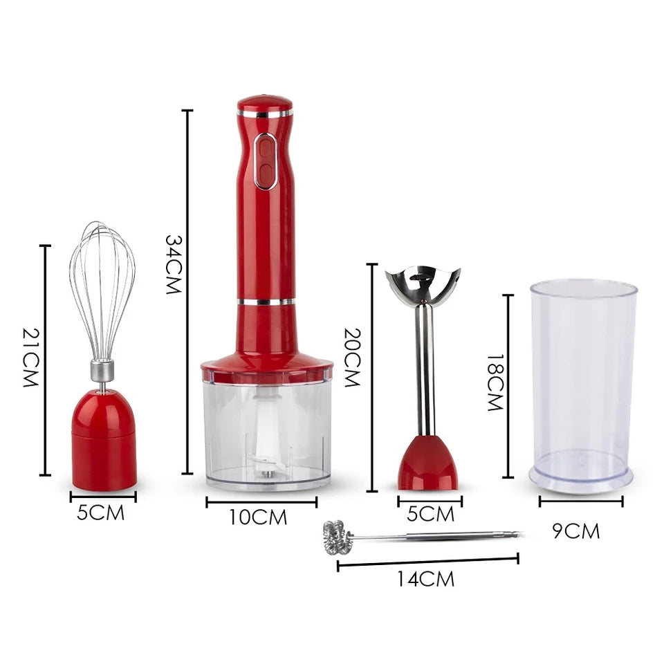 Blender Multifonctionnel 5-en-1 - 800W, Acier Inoxydable et Accessoires Inclus