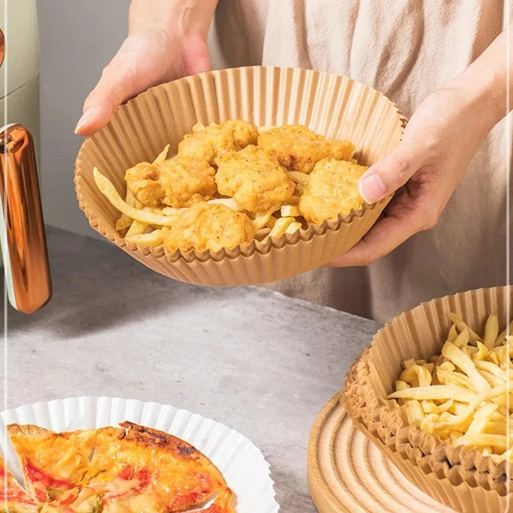 Papier Cuisson Air Fryer, Papier pour Friteuse à air 100 pièces