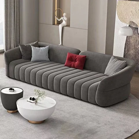 Canapé Gris Contemporain en Tissu Importé - La boutique secrète