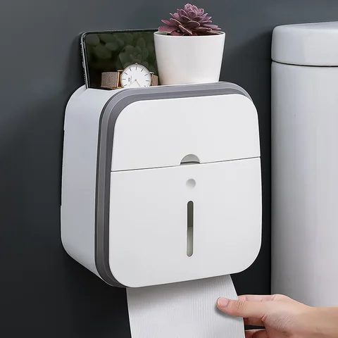 Distributeur de papier toilette avec compartiment de rangement multi-usages