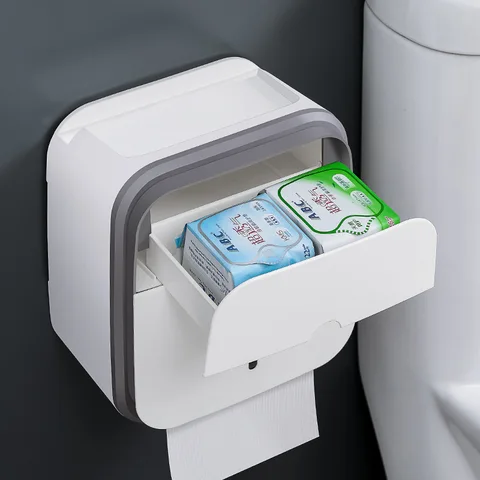 Distributeur de papier toilette avec compartiment de rangement multi-usages