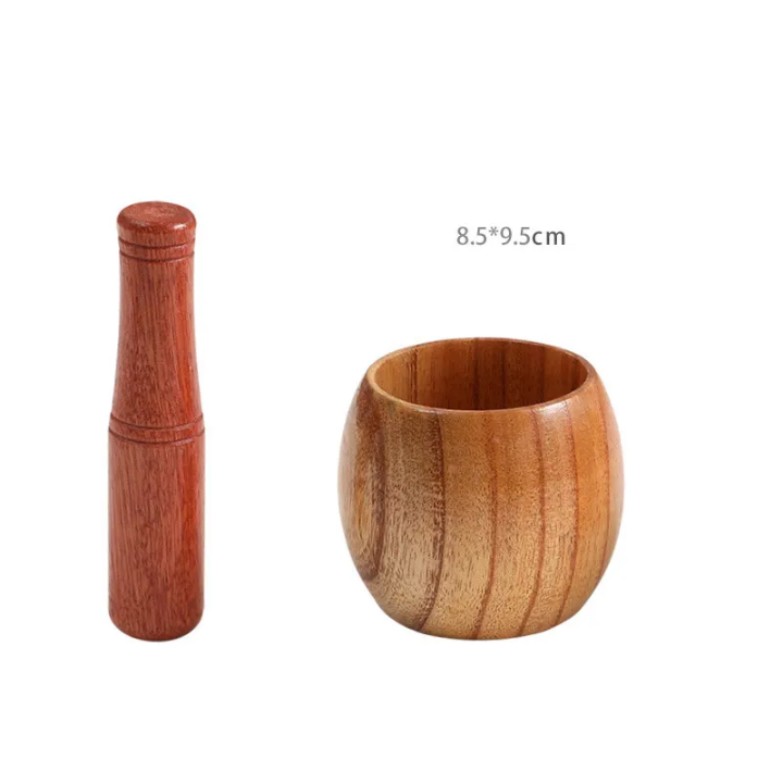 Mortier et Pilon en Bois  Naturel - L'outil indispensable pour vos préparations culinaires - La boutique secrète