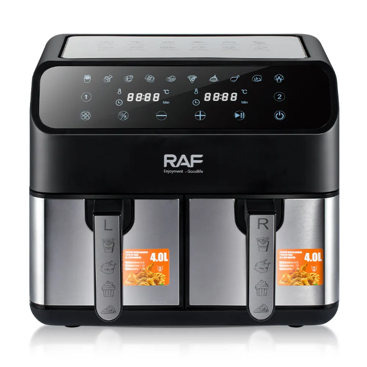 Air Fryer Double Cuve RAF - 8L (2 x 4L) | Friteuse Sans Huile Multifonction