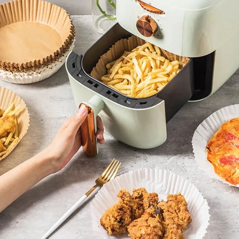 Papier Cuisson Air Fryer, Papier pour Friteuse à air 100 pièces