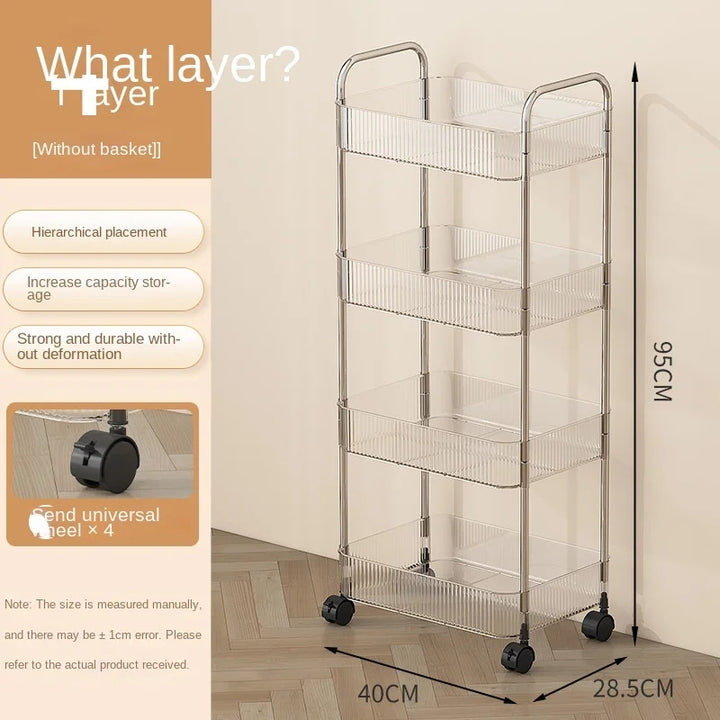 Etagere Mobile 4 Niveaux,pour Bureau , Cuisine, Salle de Bain