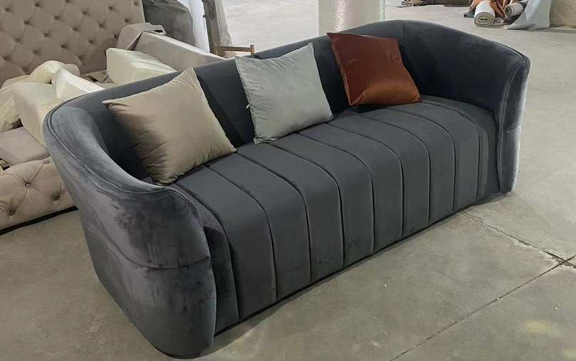 Canapé Gris Contemporain en Tissu Importé - La boutique secrète