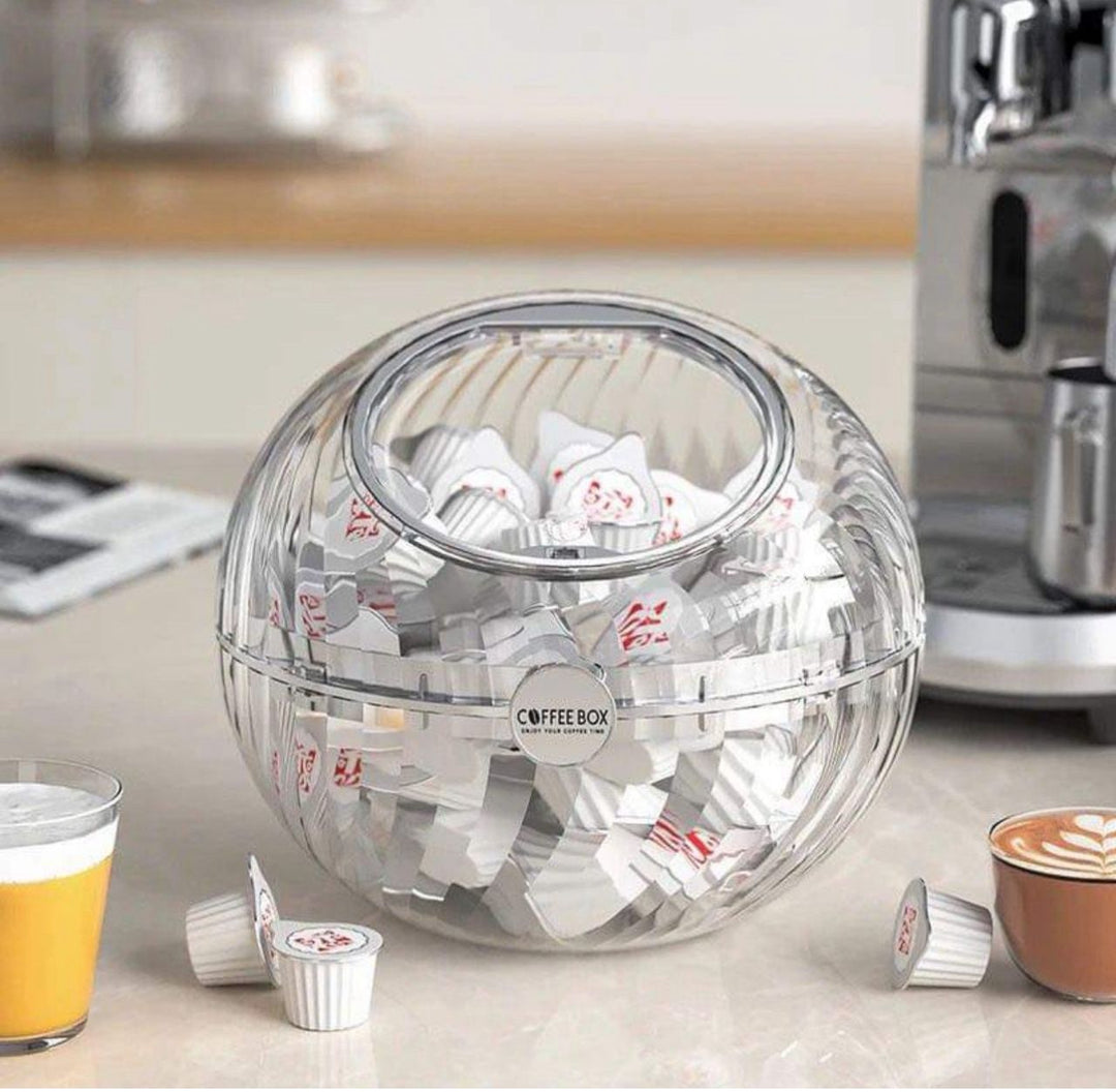 Boîte de Rangement Capsules Café Transparente – Coffee Box XL Premium Dakar