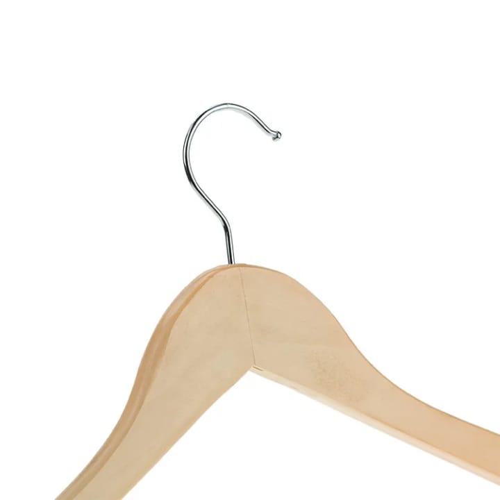 Lot de 6 Cintres en Bois Naturel Premium – Rangement Élégant Garde-Robe – Livraison Dakar