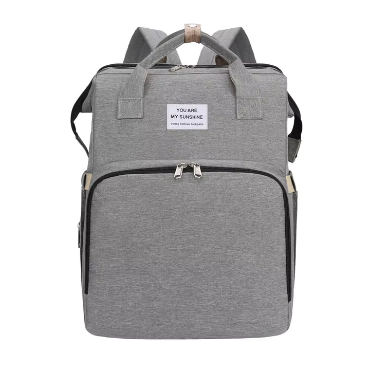 Sac à Langer Multifonction 3-en-1 avec Lit Bébé Intégré et Poches Isothermes