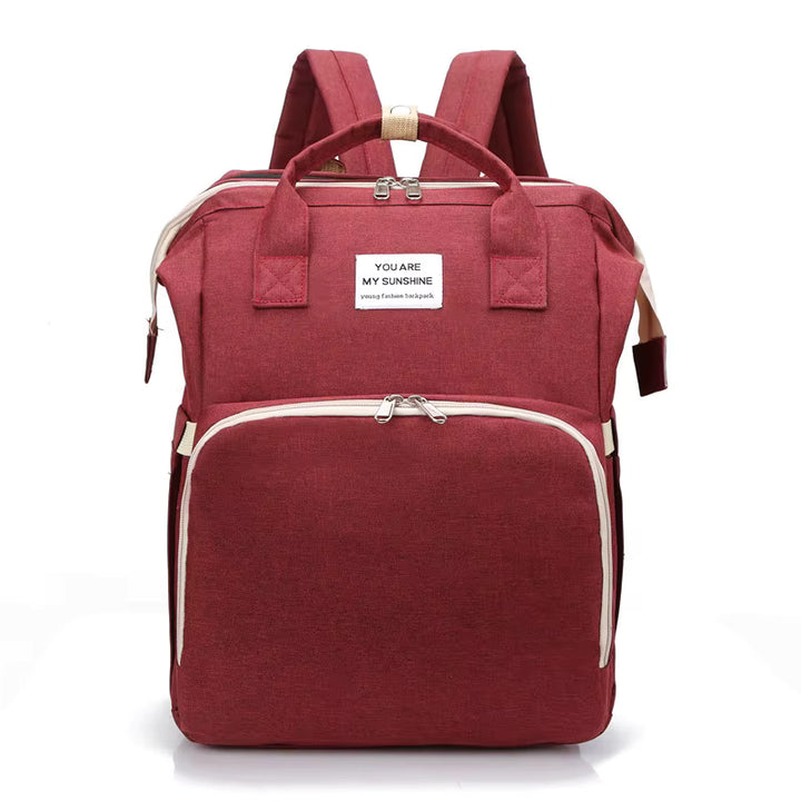 Sac à Langer Multifonction 3-en-1 avec Lit Bébé Intégré et Poches Isothermes