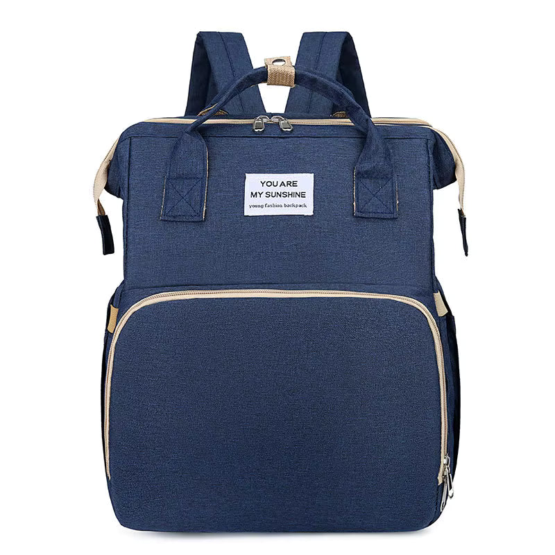 Sac à Langer Multifonction 3-en-1 avec Lit Bébé Intégré et Poches Isothermes