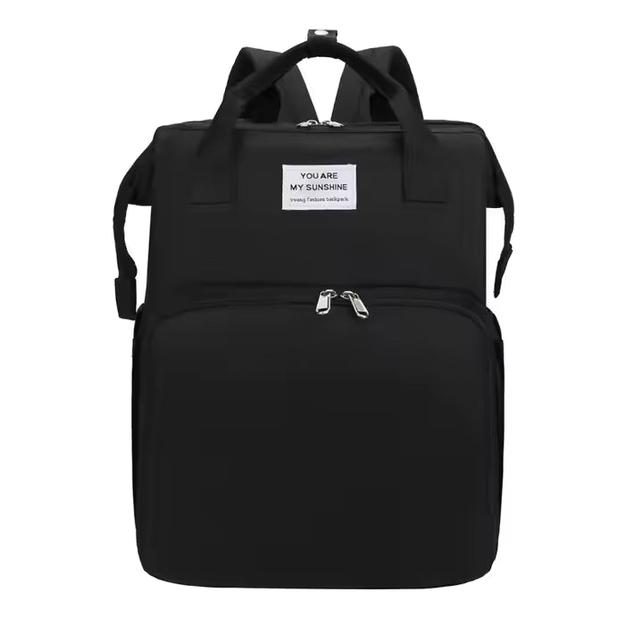 Sac à Langer Multifonction 3-en-1 avec Lit Bébé Intégré et Poches Isothermes