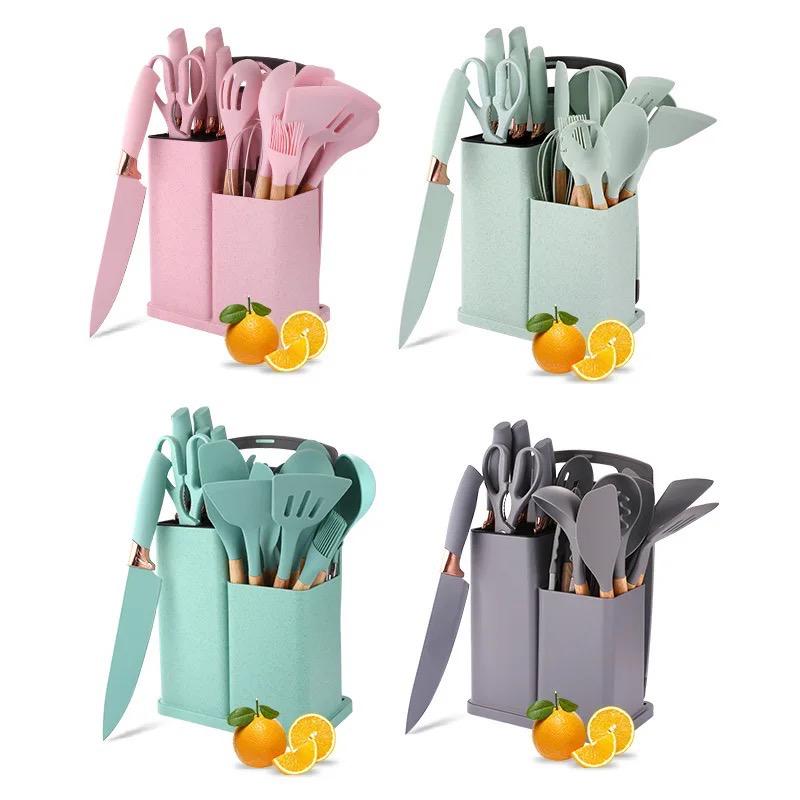 Ensemble 19 pièces d'ustensile de cuisine en silicone - La boutique secrète