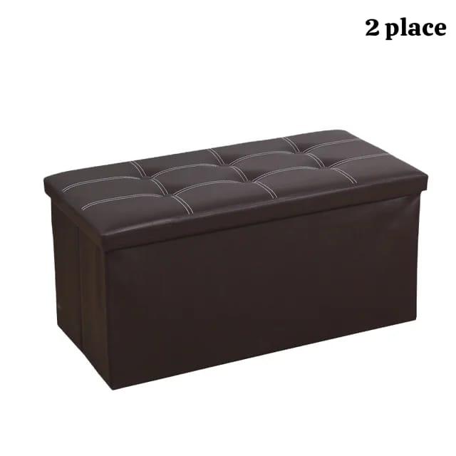 POUF Pliant avec Espace de Stockage en simili cuir - La boutique secrète