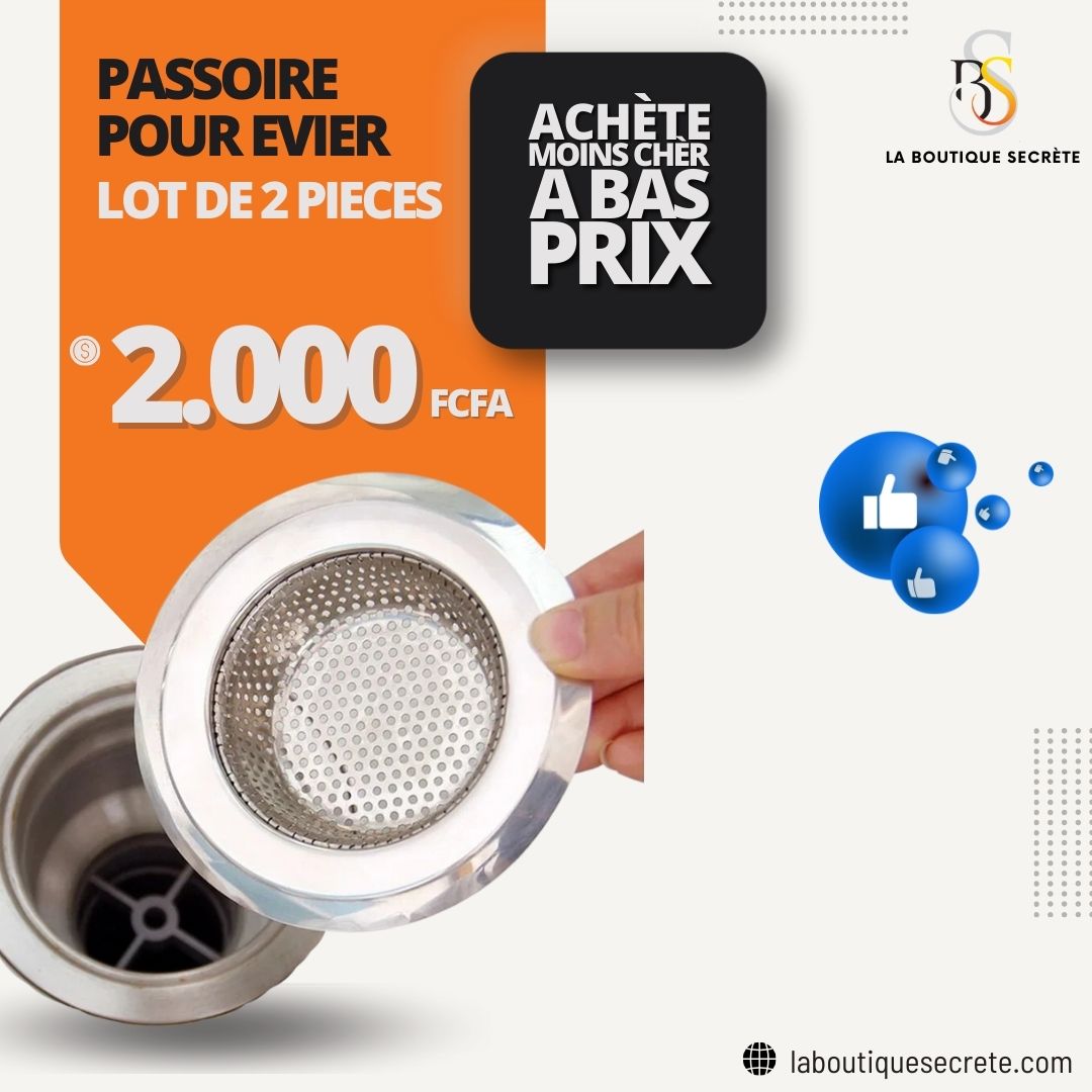 Lot de 2 Passoire pour evier