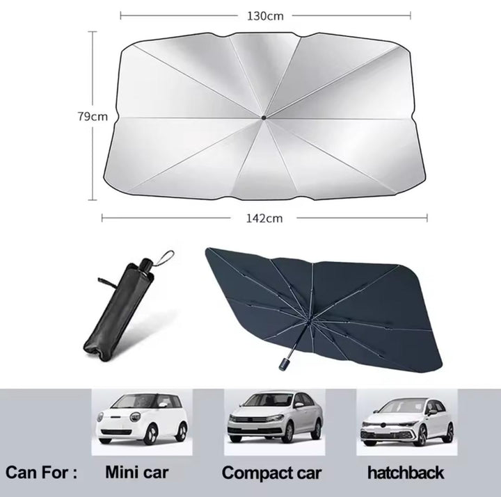 Pare-Soleil Parapluie Voiture — Protection UV Anti-Chaleur, Pliable | La Boutique Secrète