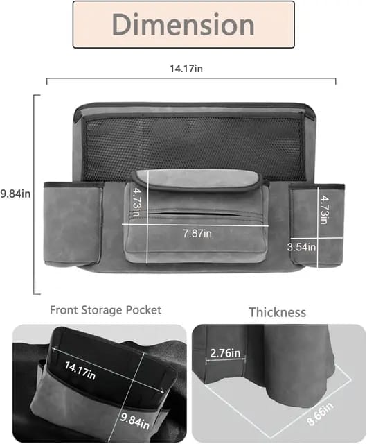 Organisateur de Voiture Multifonction – Support de Rangement avec Distributeur de Mouchoirs