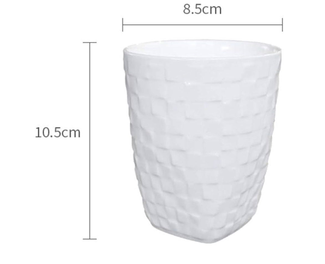 Mug Céramique Texturé Blanc 350ml - Tasse à Café Élégante pour Maison et Bureau LOT DE 6 PIECES