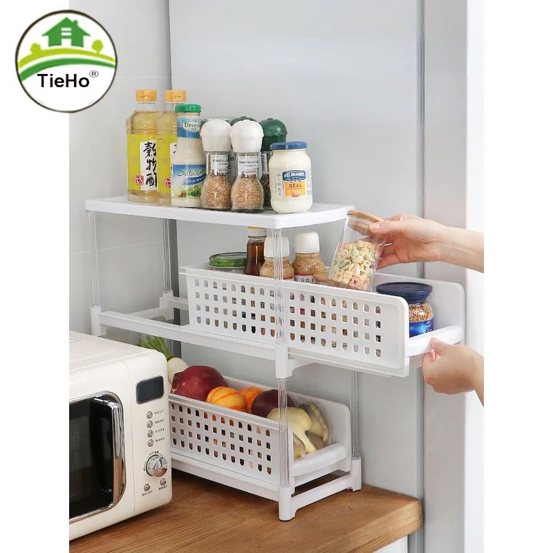 Rangement  3 niveaux multifonctionnel plastique