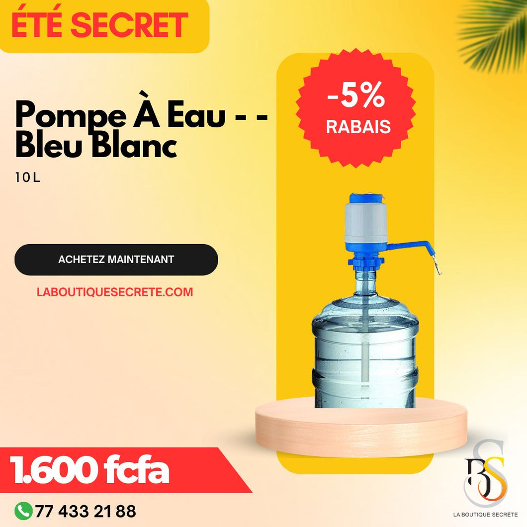 Pompe À Eau - 10L - Bleu Blanc