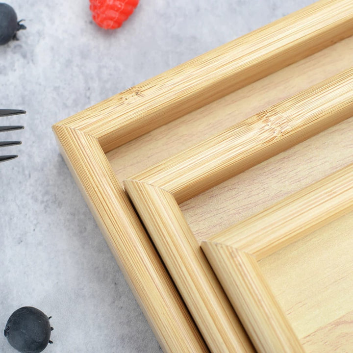 Plateau de Service en Bois Naturel - 3 Tailles Disponibles