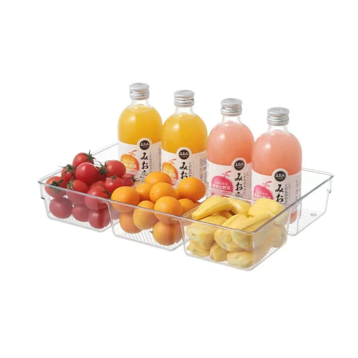 Organisateur de Tiroir Transparent Multi-Compartiments - Rangement Cuisine Frigo Salle de Bain