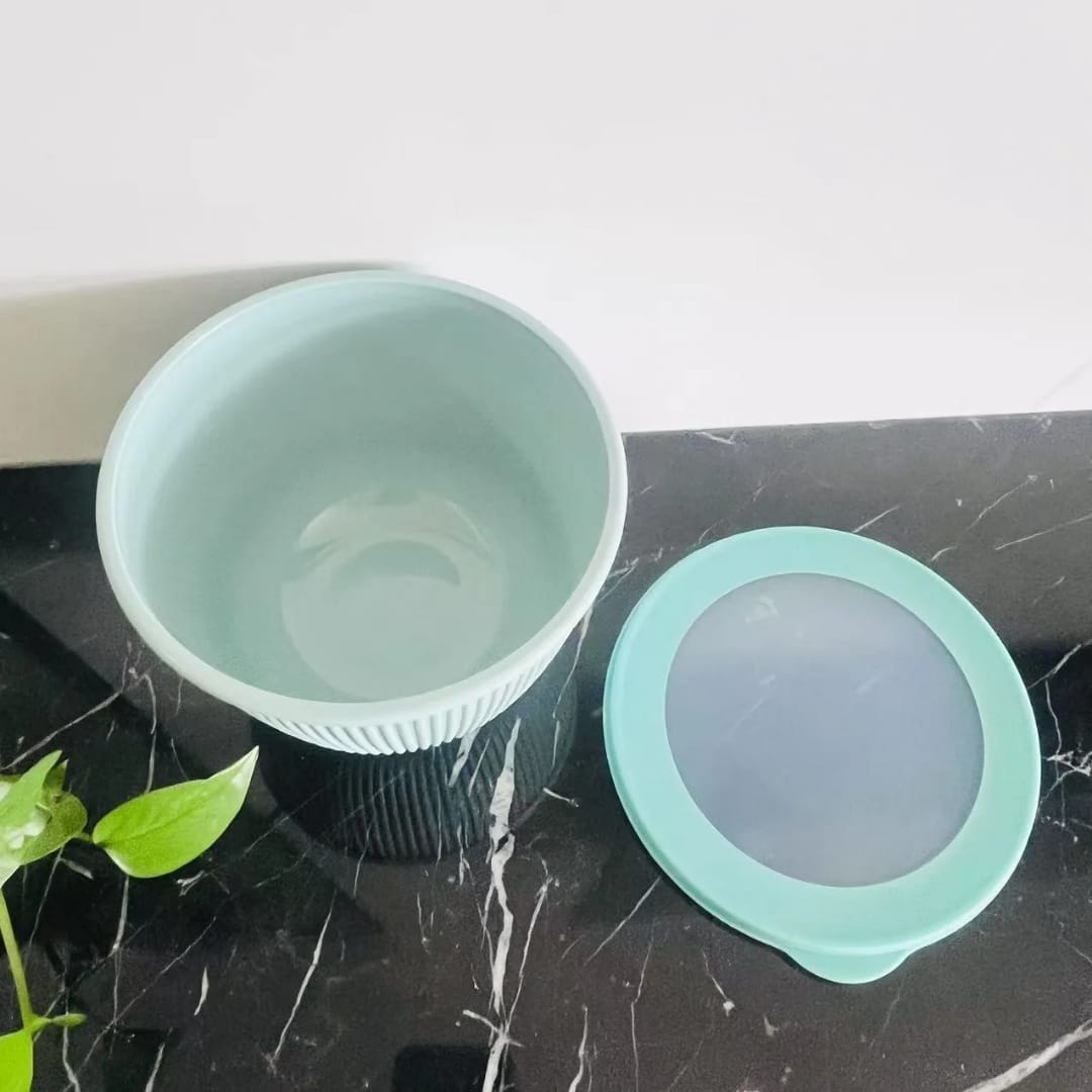 Set 4 Bols Empilables avec Couvercles - 1L à 4,5L - Cuisine et Conservation